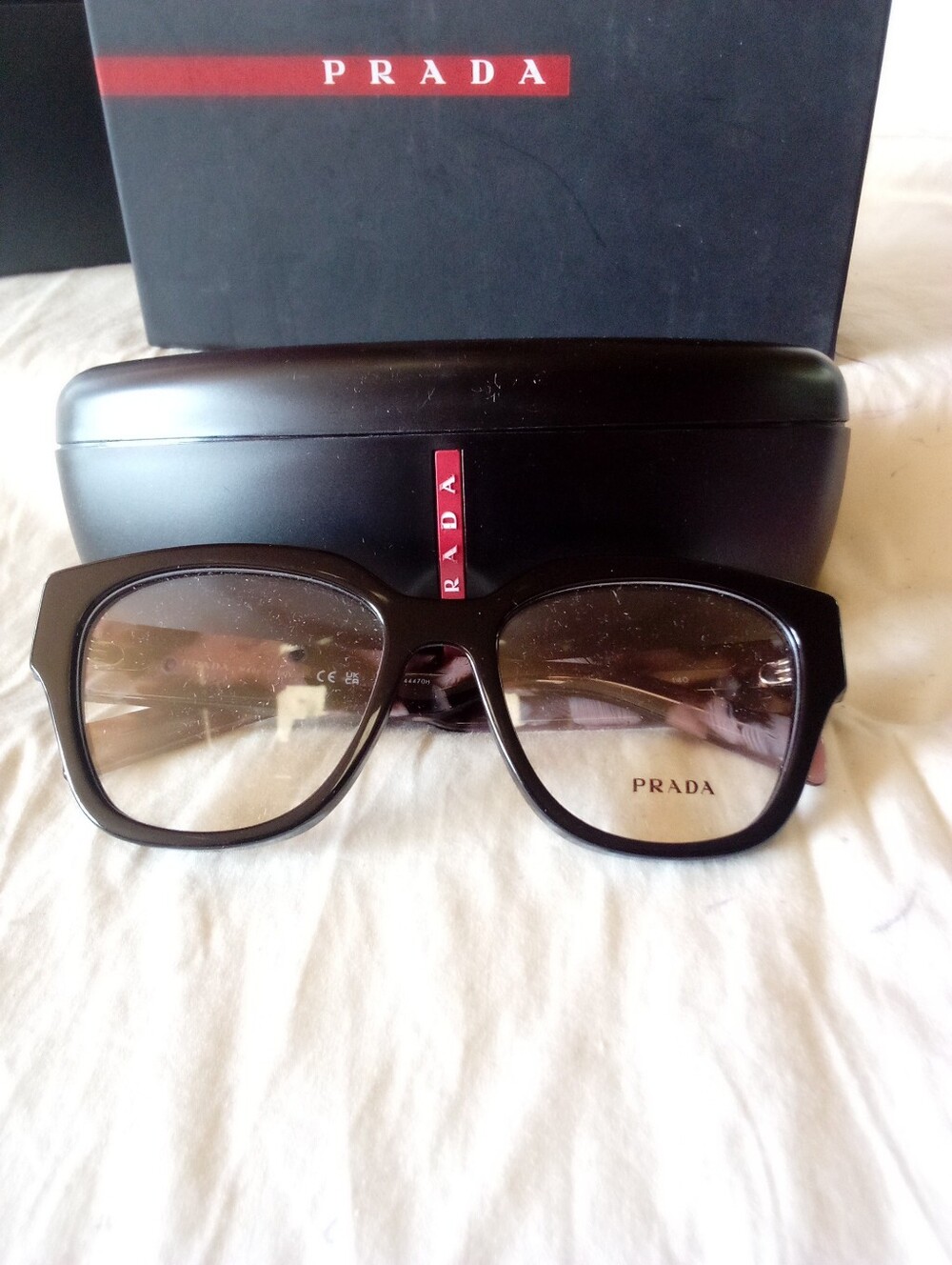 Prada PR C06V 28F1O1 Black Oval Eyeglasses 54mm - Picture 1 of 2